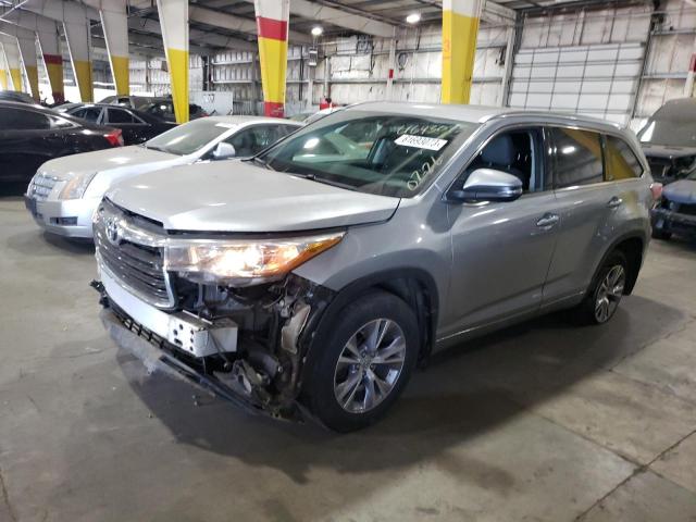 5TDJKRFHXFS155077 - 2015 TOYOTA HIGHLANDER XLE Silber Foto 1