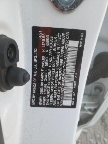 SHHFK7H40MU225559 - 2021 HONDA CIVIC SPORT 白色 照片 10