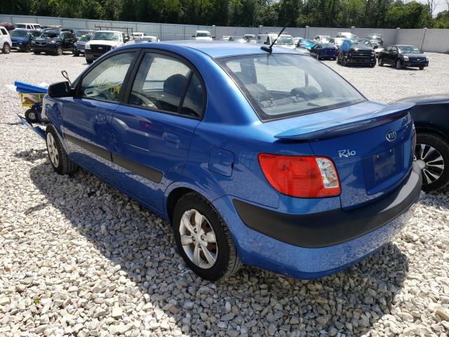 KNADE223296487294 - 2009 KIA RIO BASE BLUE photo 3