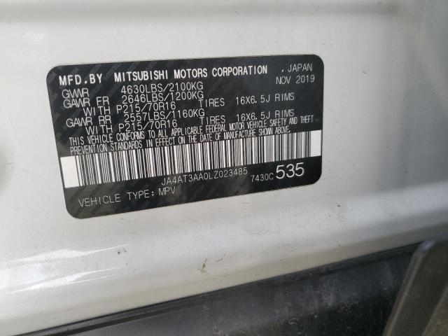 JA4AT3AA0LZ023485 - 2020 MITSUBISHI ECLIPSE CR ES WHITE photo 13