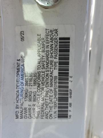 19XFL2H89PE016769 - 2023 HONDA CIVIC SPORT 白色 照片 13