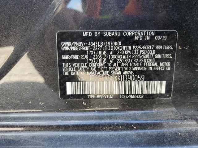 JF2GTADCXKH390059 - 2019 SUBARU CROSSTREK PREMIUM 石墨色 照片 10