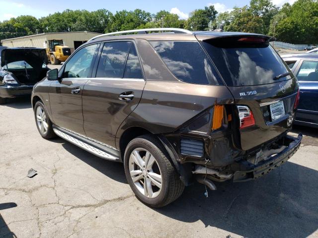 4JGDA5HB1CA059778 - 2012 MERCEDES-BENZ ML 350 4MATIC BROWN photo 2