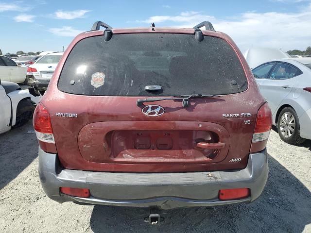 KM8SC73D25U973495 - 2005 HYUNDAI SANTA FE 4 GLS BURGUNDY photo 6