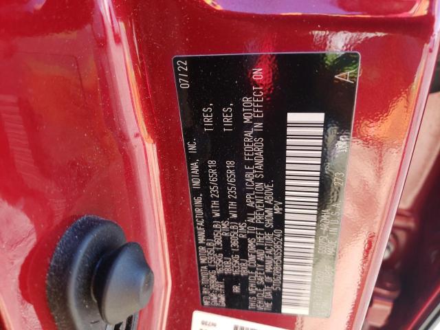 5TDGZRBH5NS585240 - 2022 TOYOTA HIGHLANDER XLE Qırmızı foto 14