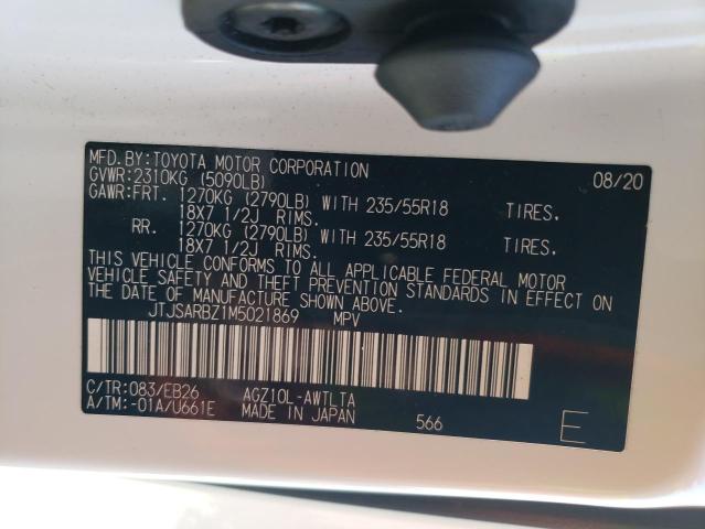 JTJSARBZ1M5021869 - 2021 LEXUS NX 300 BASE Ağ foto 13