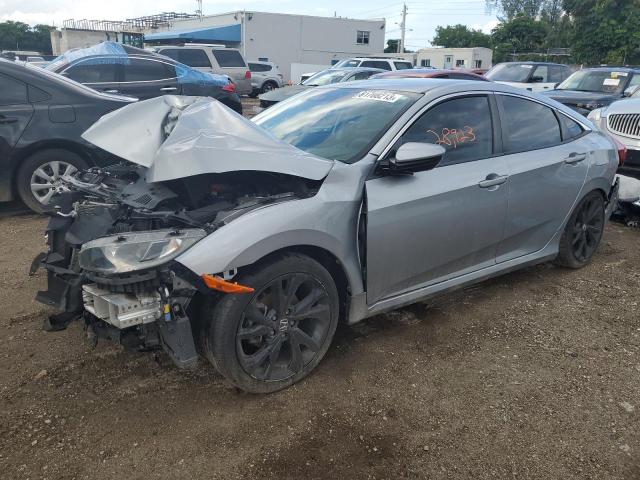 2HGFC2F64MH551608 - 2021 HONDA CIVIC LX SILVER photo 1