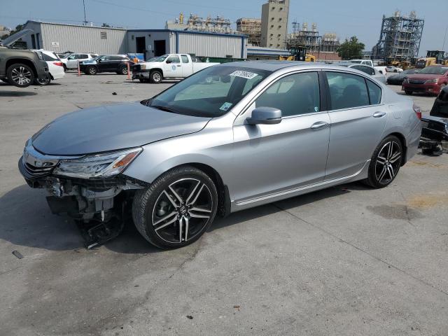 1HGCR3F90HA042864 - 2017 HONDA ACCORD TOURING GRAY photo 1