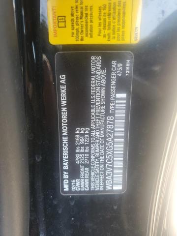 WBA3V7C5XG5A27878 - 2016 BMW 428 I SULEV BLACK photo 12