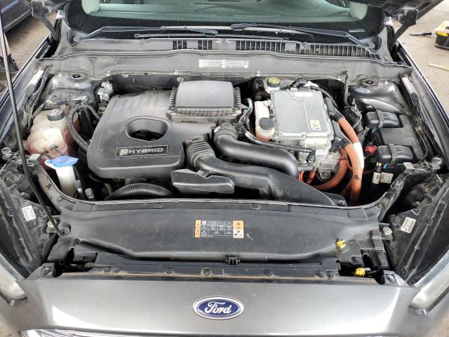 3FA6P0UU6FR172163 - 2015 FORD FUSION S HYBRID GRAY photo 11