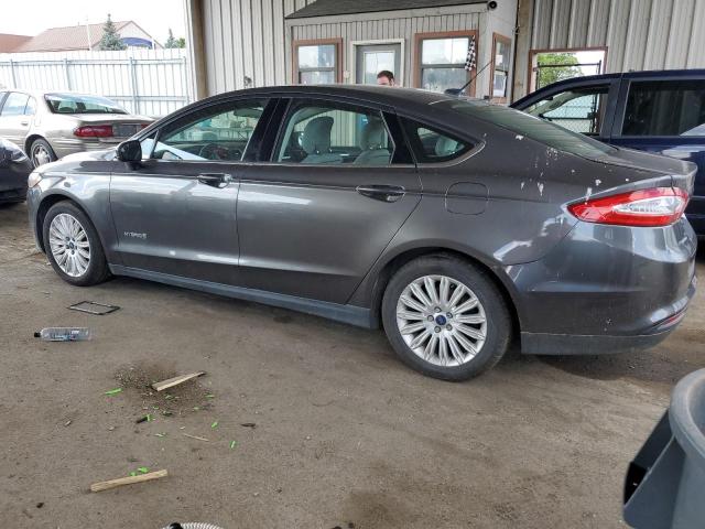 3FA6P0UU6FR172163 - 2015 FORD FUSION S HYBRID GRAY photo 2