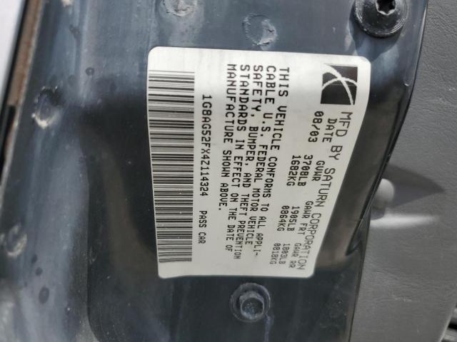 1G8AG52FX4Z114324 - 2004 SATURN ION LEVEL 1 SILVER photo 12