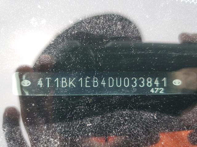 4T1BK1EB4DU033841 - 2013 TOYOTA AVALON BASE 勃艮第红 照片 12