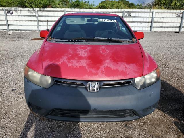 2HGFG12818H525639 - 2008 HONDA CIVIC EX RED photo 5