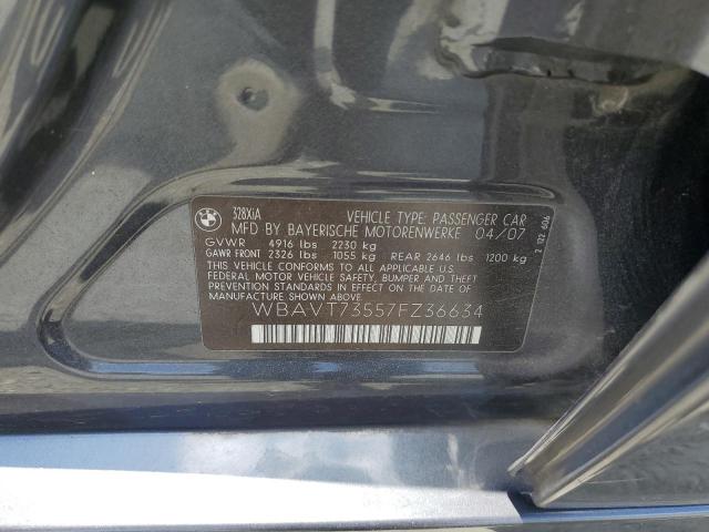 WBAVT73557FZ36634 - 2007 BMW 328 XIT CHARCOAL photo 13