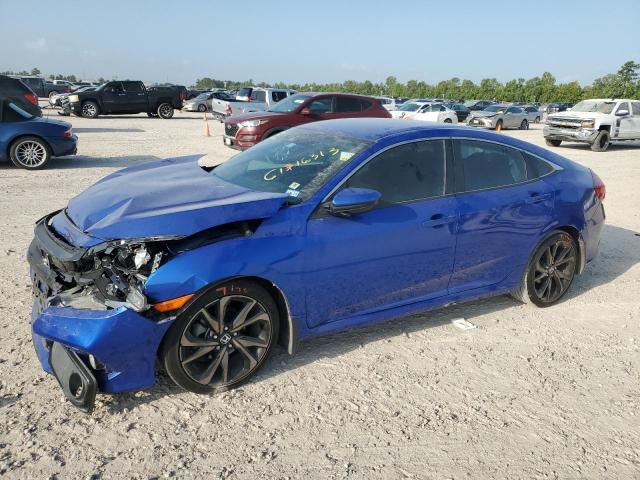 19XFC2F8XKE051235 - 2019 HONDA CIVIC SPORT BLUE photo 1