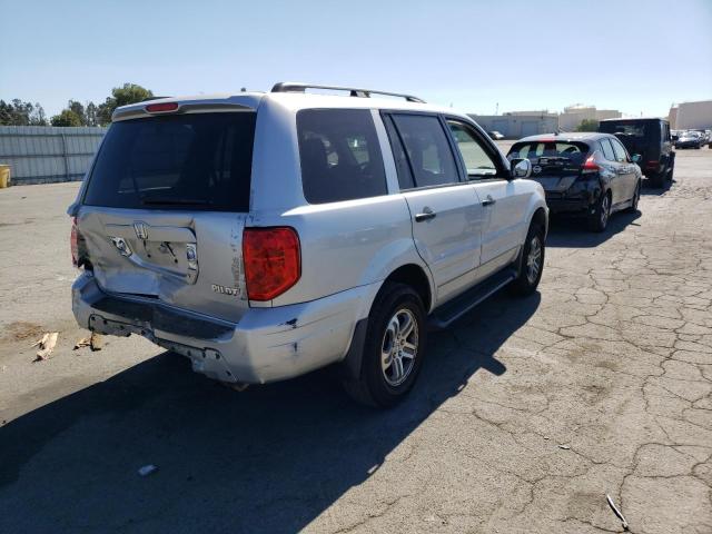 2HKYF18574H513083 - 2004 HONDA PILOT EXL SILVER photo 3