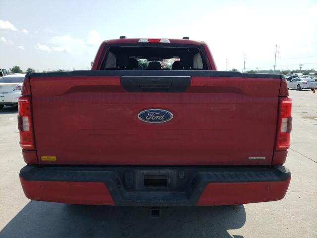 1FTEW1EP4NKD48668 - 2022 FORD F150 SUPERCREW RED photo 6
