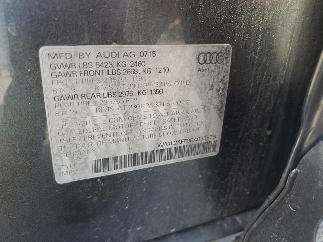 WA1L2AFP0GA035976 - 2016 AUDI Q5 PREMIUM PLUS Noir photo 13