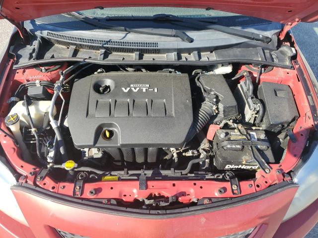 1NXBU4EE4AZ218344 - 2010 TOYOTA COROLLA BASE RED photo 11