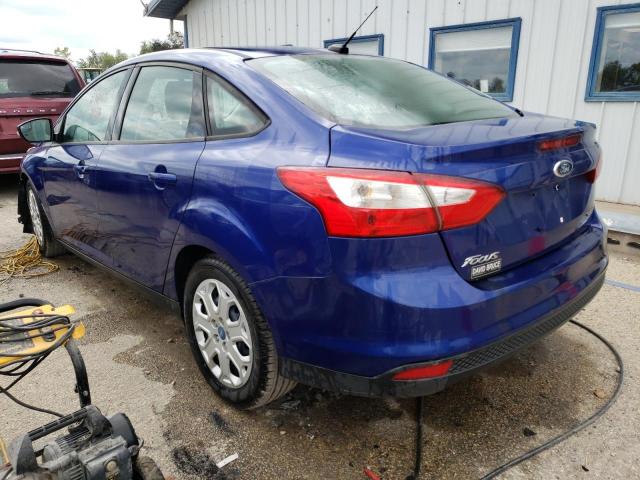 1FAHP3F20CL266037 - 2012 FORD FOCUS SE BLUE photo 2