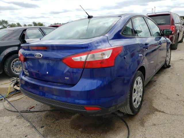 1FAHP3F20CL266037 - 2012 FORD FOCUS SE BLUE photo 3