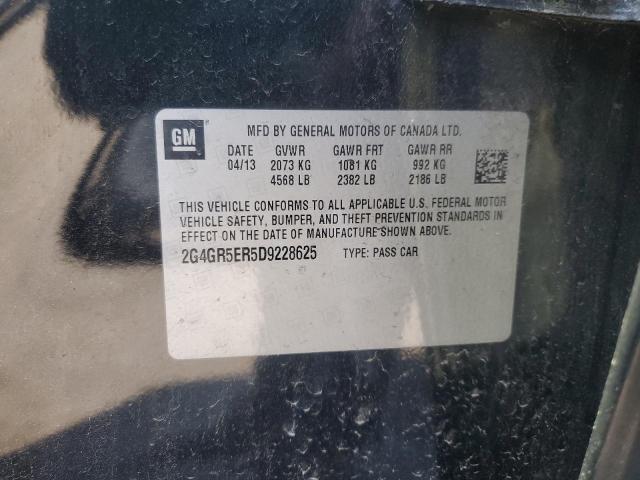 2G4GR5ER5D9228625 - 2013 BUICK REGAL BLACK photo 12