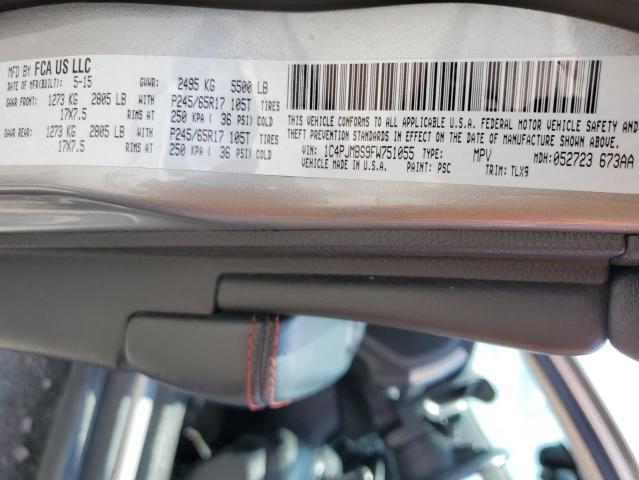 1C4PJMBS9FW751055 - 2015 JEEP CHEROKEE TRAILHAWK 银色 照片 12