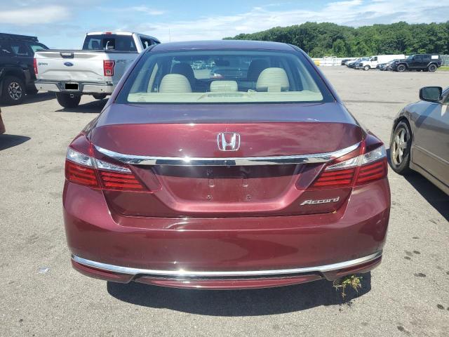 1HGCR2F30GA004636 - 2016 HONDA ACCORD LX MAROON photo 6