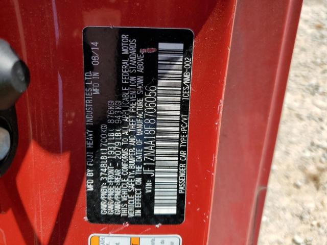 JF1ZNAA18F8706056 - 2015 TOYOTA SCION FR-S წითელი ფოტო 12