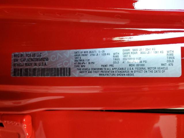 1C4PJXEN0SW589298 - 2025 JEEP WRANGLER SAHARA RED photo 13