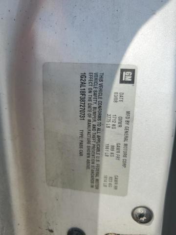 1G2AL18F387270731 - 2008 PONTIAC G5 Argent photo 12