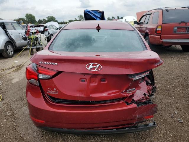 5NPDH4AEXFH555979 - 2015 HYUNDAI ELANTRA SE RED photo 6