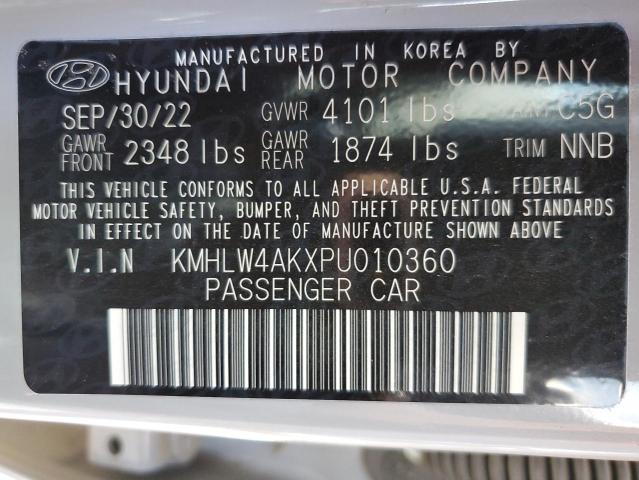 KMHLW4AKXPU010360 - 2023 HYUNDAI ELANTRA N GRAY photo 12