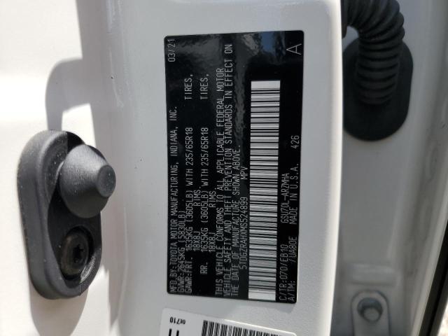 5TDGZRAHXMS524899 - 2021 TOYOTA HIGHLANDER XLE WHITE photo 13