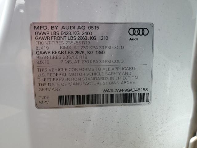WA1L2AFP9GA048158 - 2016 AUDI Q5 PREMIUM PLUS Beyaz fotoğraf 12