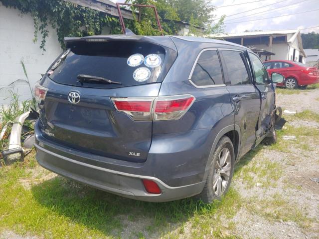 5TDKKRFH3ES037049 - 2014 TOYOTA HIGHLANDER XLE Mavi foto 4