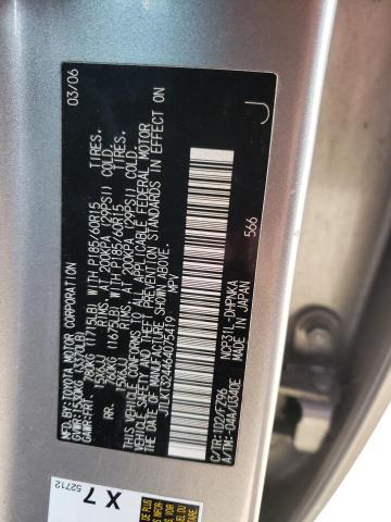 JTLKT324464075419 - 2006 TOYOTA SCION XB Silber Foto 10