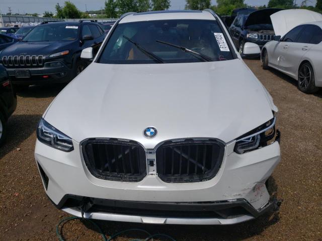 5UX53DP01N9K83679 - 2022 BMW X3 XDRIVE30I WHITE photo 5