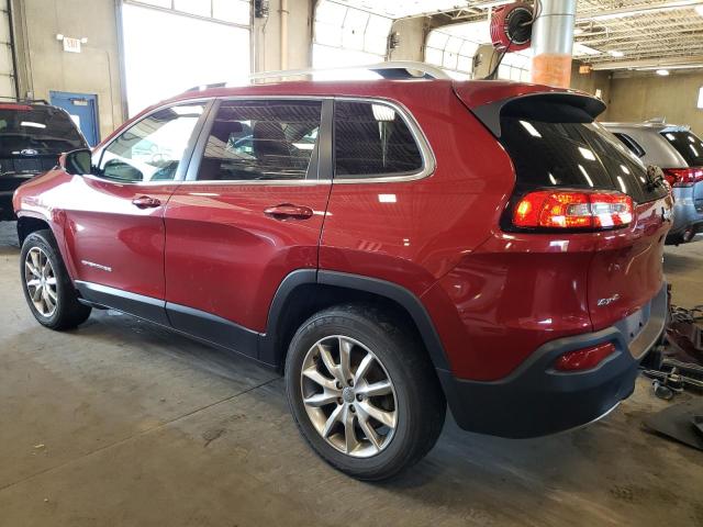 1C4PJMDB6EW150102 - 2014 JEEP CHEROKEE LIMITED RED photo 2