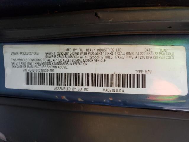 4S4BP61C186314499 - 2008 SUBARU OUTBACK 2.5I BLUE photo 12