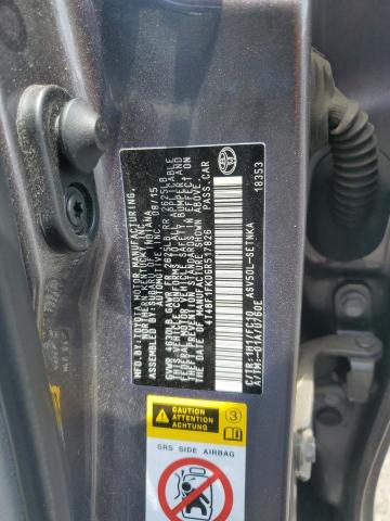 4T4BF1FK0GR517826 - 2016 TOYOTA CAMRY LE ნაცრისფერი ფოტო 12