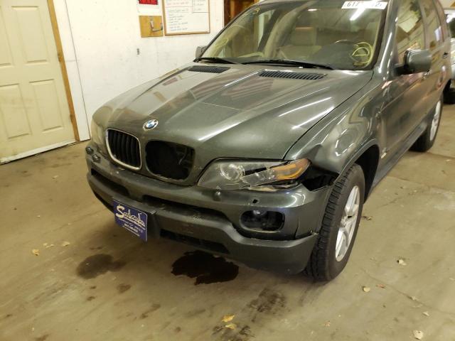 5UXFA13515LY15381 - 2005 BMW X5 3.0I GREEN photo 9