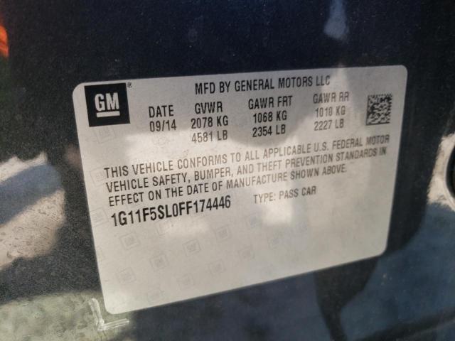 1G11F5SL0FF174446 - 2015 CHEVROLET MALIBU LTZ შავი ფოტო 12