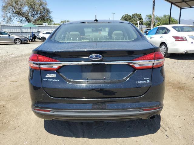 3FA6P0LU8JR116963 - 2018 FORD FUSION SE HYBRID BLACK photo 6