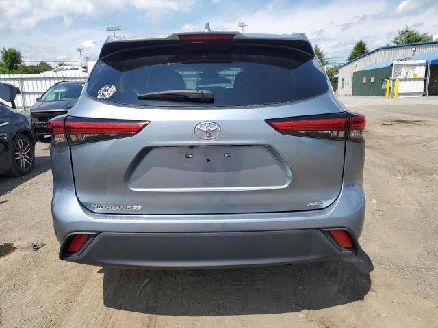 5TDGZRBH1NS172196 - 2022 TOYOTA HIGHLANDER XLE BLUE photo 6