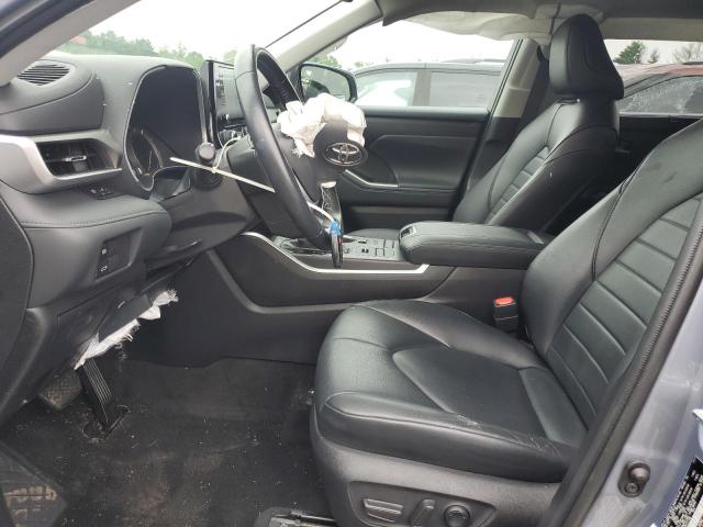5TDGZRBH1NS172196 - 2022 TOYOTA HIGHLANDER XLE BLUE photo 7