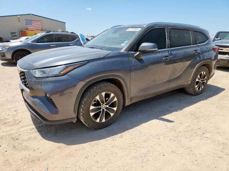 5TDHZRAH0LS506673 - 2020 TOYOTA HIGHLANDER XLE ნაცრისფერი ფოტო 1