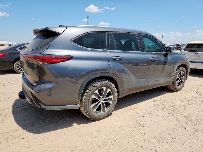5TDHZRAH0LS506673 - 2020 TOYOTA HIGHLANDER XLE ნაცრისფერი ფოტო 3