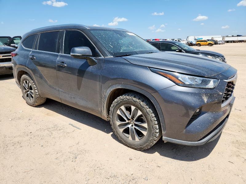 5TDHZRAH0LS506673 - 2020 TOYOTA HIGHLANDER XLE ნაცრისფერი ფოტო 4